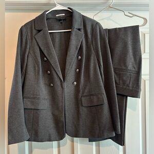 Lane Bryant Gorgeous Heather Gray 2 Piece Blazer Pants Suit!